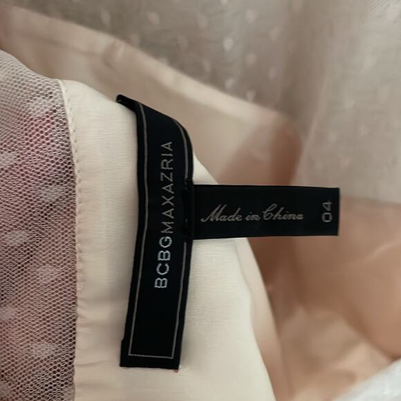 BCBGMAXAZRIA Pleated Tulle Mini Dress in Regal Champagne - Picture 10 of 16